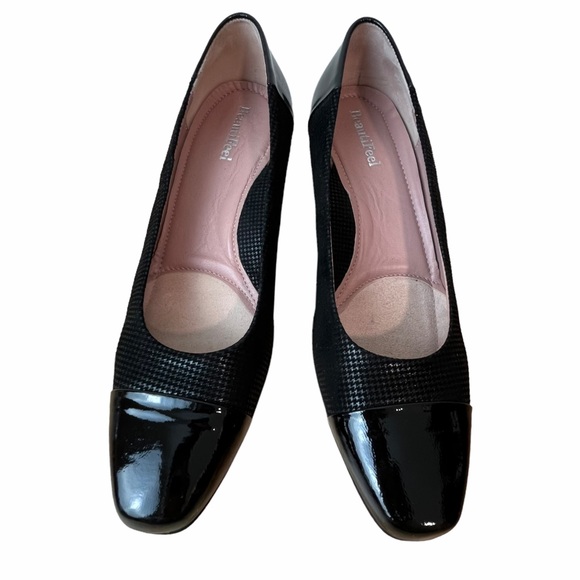 Beautifeel Cap Toe Patterned Suede and Patent Kitten Heel - Picture 3 of 10